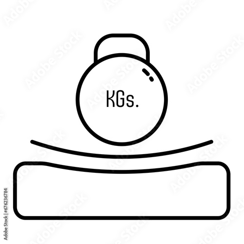 weighting mattress line icon