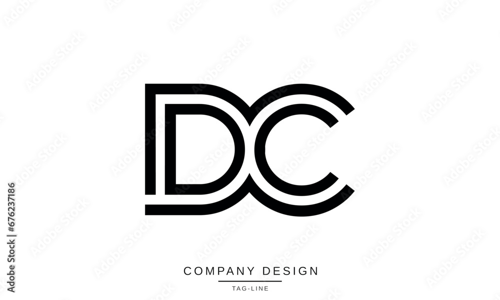 CD, DC, Abstract Letters Logo Monogram