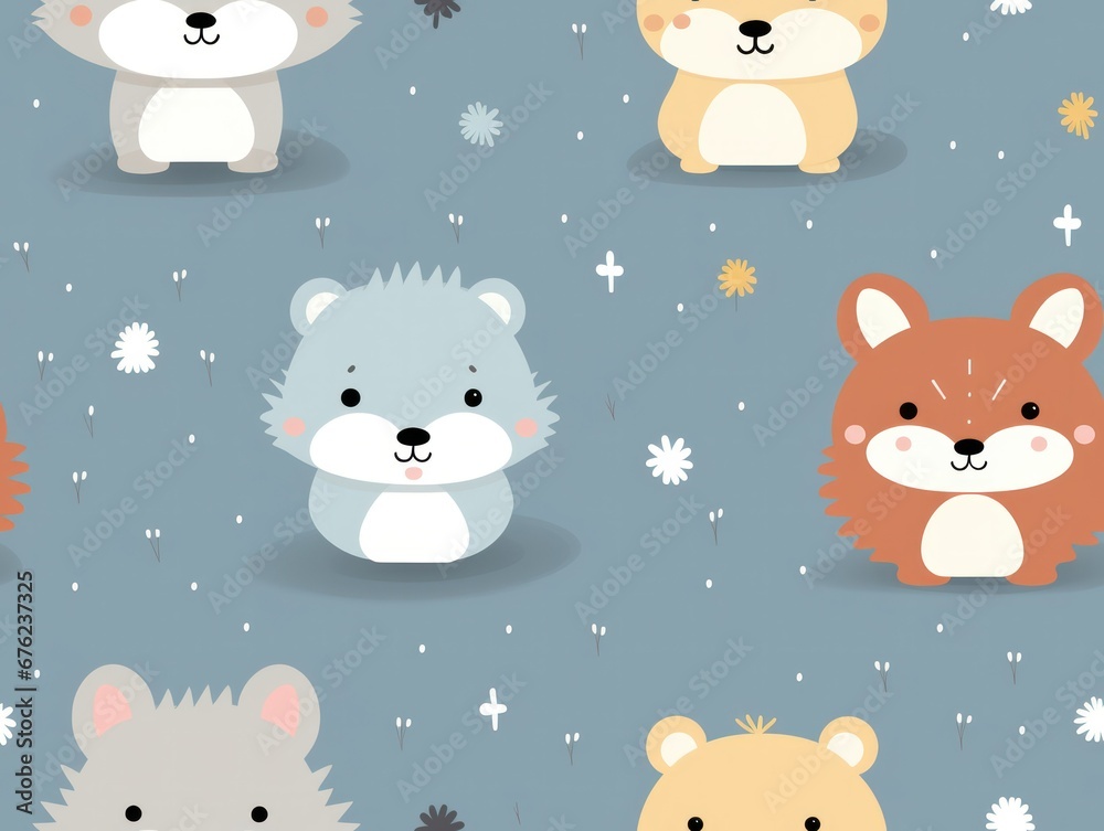 seamless pattern cute animal seamless pattern cute animal