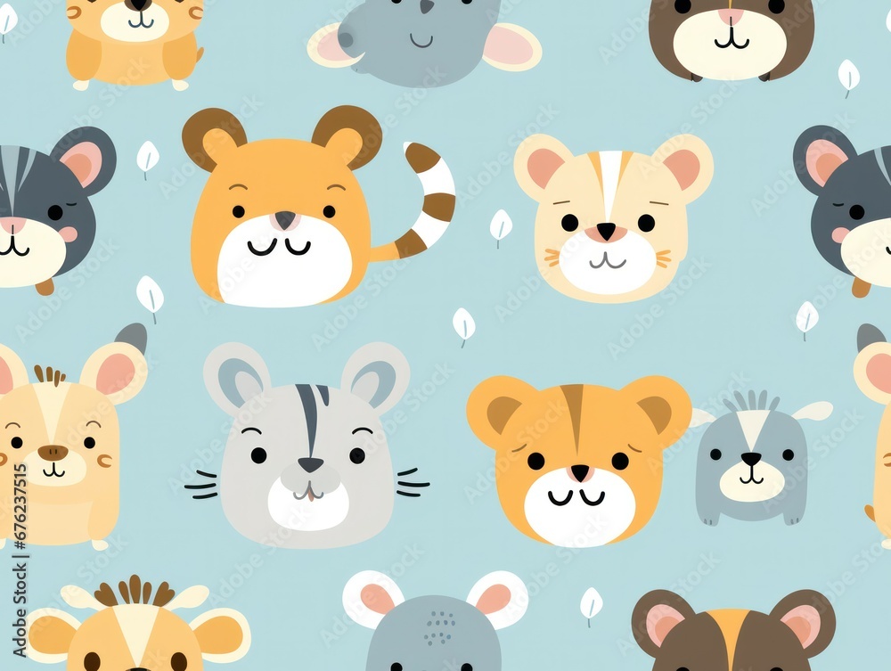 seamless pattern cute animal seamless pattern cute animal