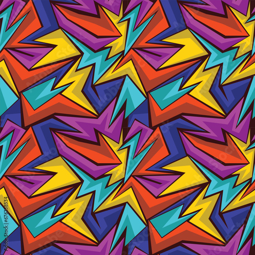 Vector background illustration with non-continuous abstract line pattern in full color. 