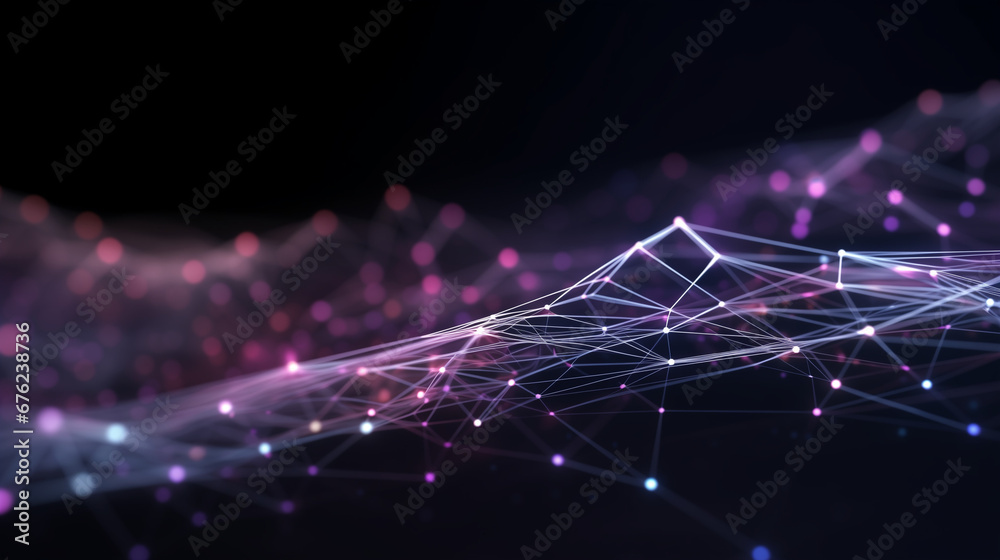Abstract network information web science technology data center fiber optic cable 5G connection future light - obrazy, fototapety, plakaty 