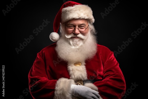Santa Claus Smilling on black background