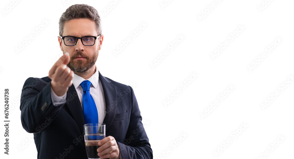 Man feeling migraine head strain. Business man has office syndrome. Exhausted man with migraine or headache. Office worker, manager or freelancer having a headache. Banner. Copy space. Man feeling migraine head strain. Business man has office syndrome. Exhausted man with migraine or headache. Office worker, manager or freelancer having a headache. Banner. Copy space.