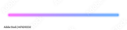 Illustration of neon electric style line. Pink purple blue gradient color. Isolated on transparent background photo