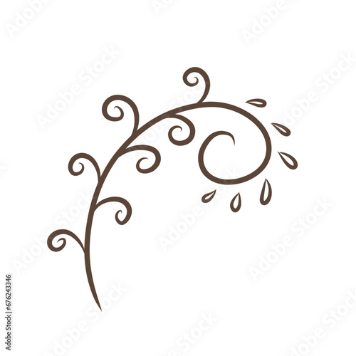Illustration of swirl ornate 
