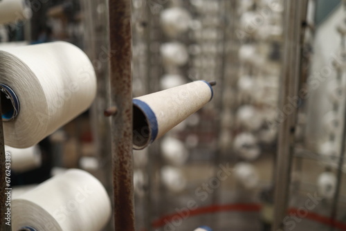 Some threads are arranged for embroidery Machines