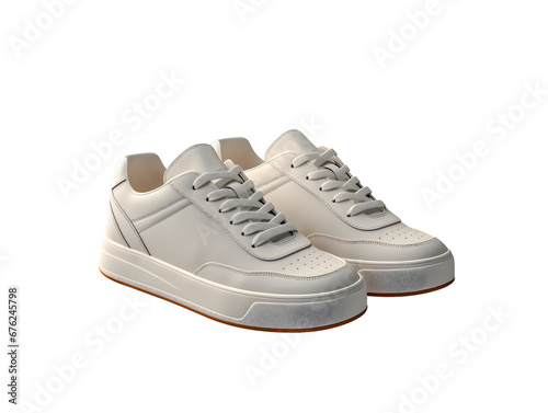 Stylish grey platform sneakers, combine style and comfort for everyday wear. No background, transparent png.