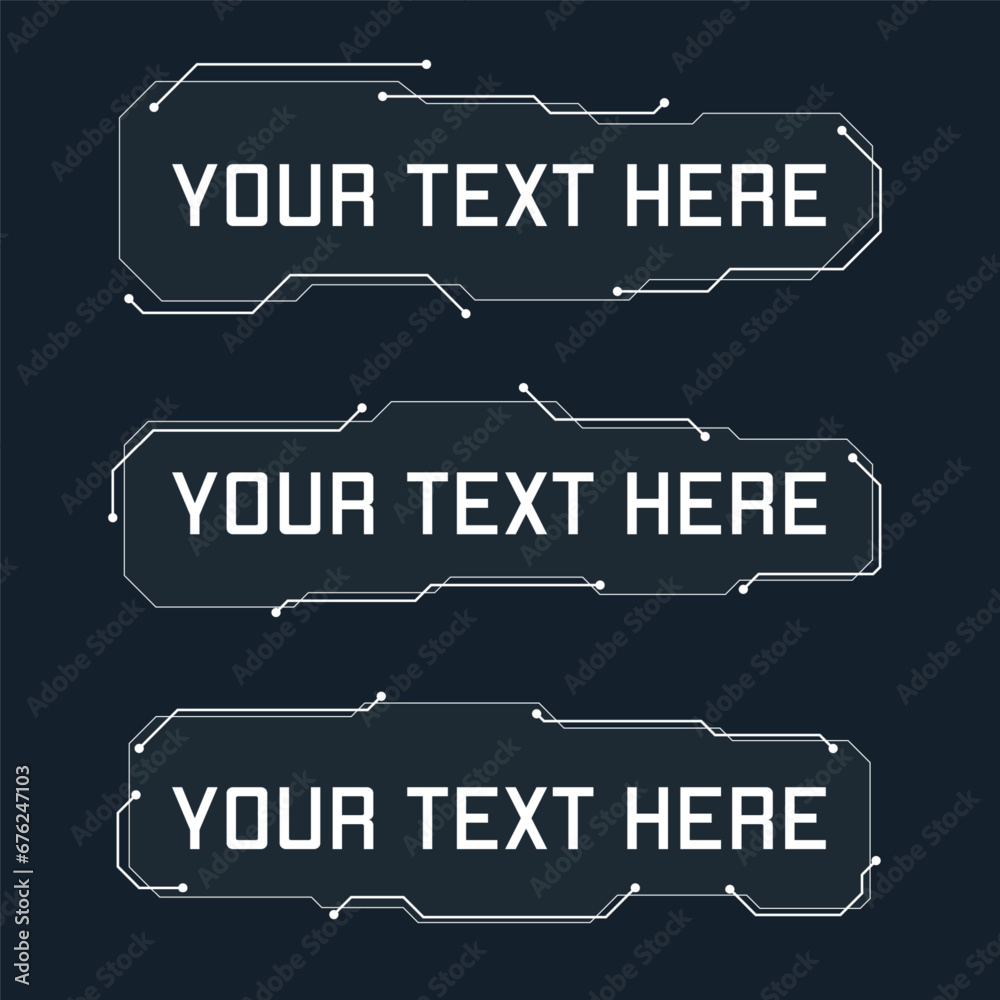 futuristic badge for text placeholder 