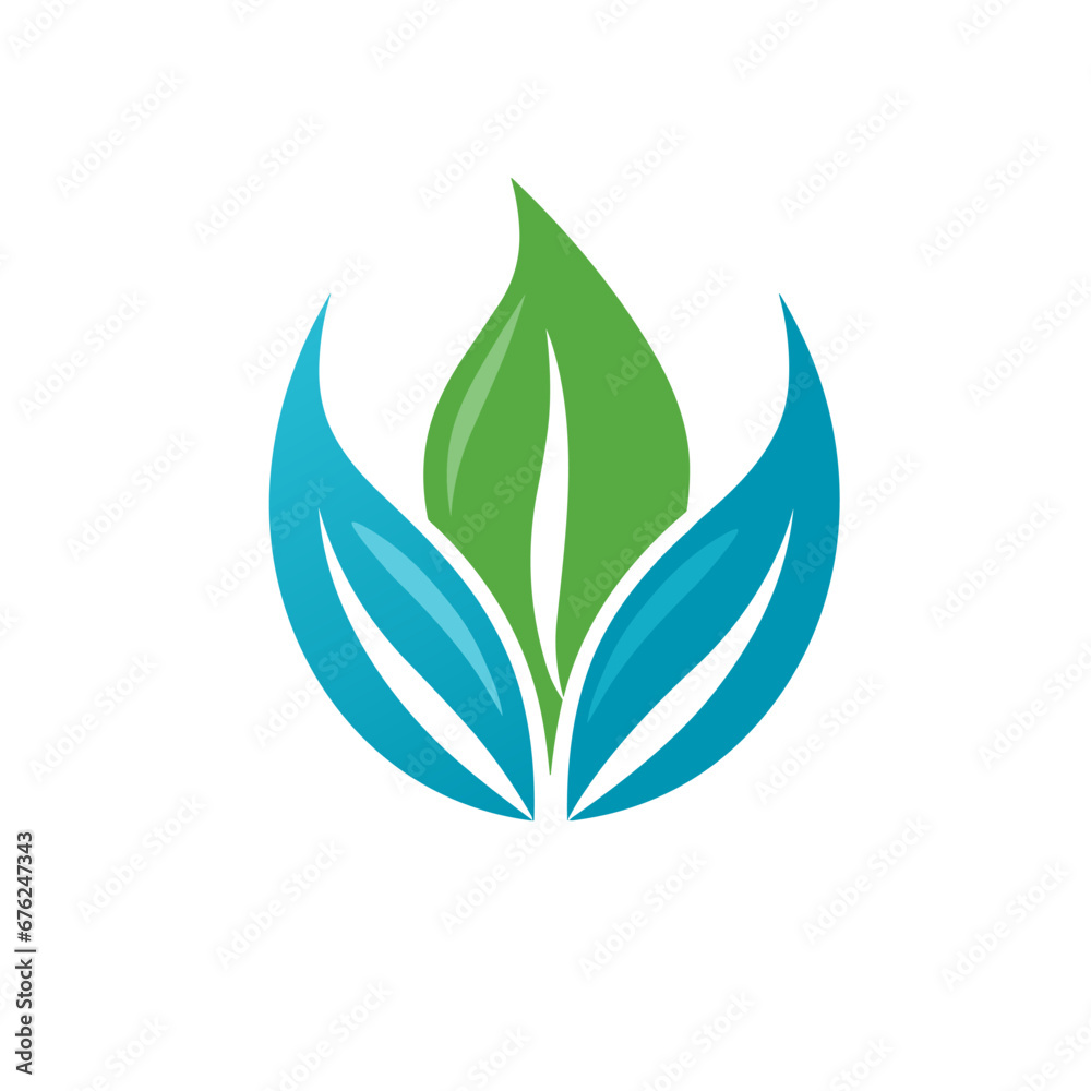 Sustainable service provider filled gradient logo. Eco friendly business. Leaves abstract icon. Design element. Created with artificial intelligence. Ai art for corporate branding, promotion