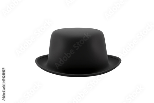 Stylish Men's Bowler Hat Isolated on Transparent Background