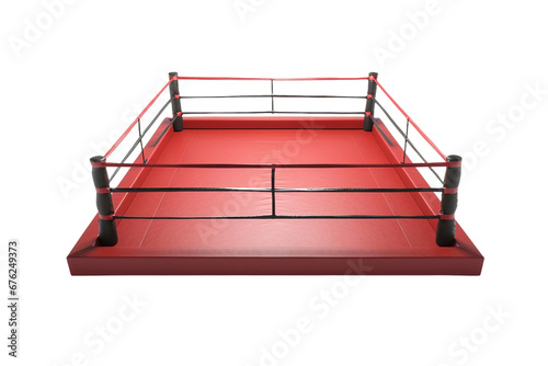 Professional Boxing Ring Isolated on Transparent Background photo