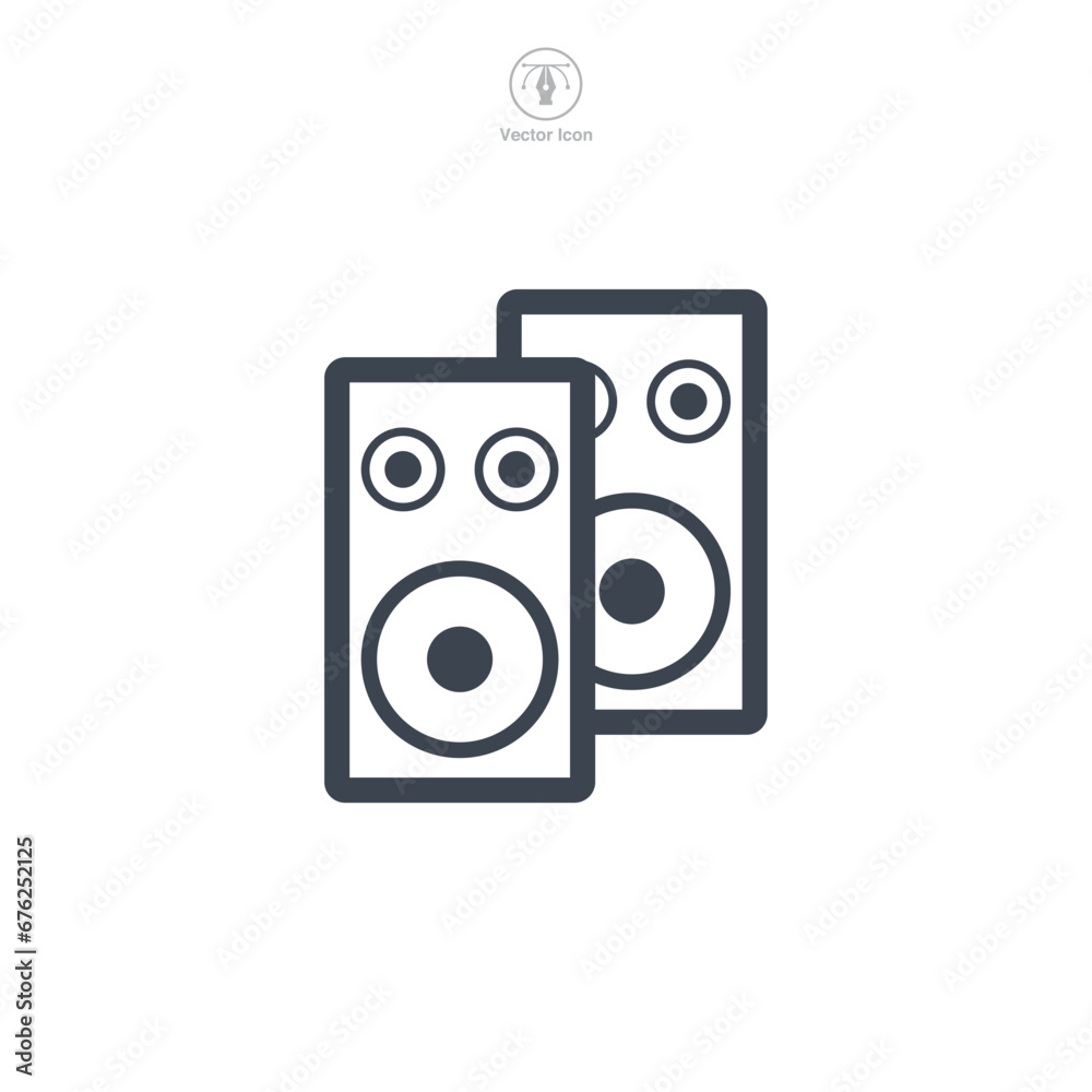 Speaker icon symbol vector illustration isolated on white background Speaker icon symbol vector illustration isolated on white background