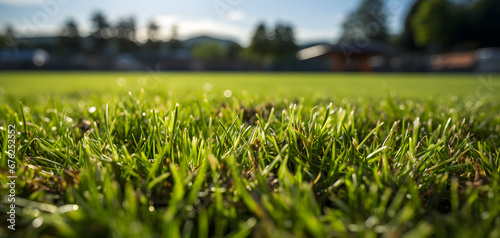 Lawn in the soccer stadium