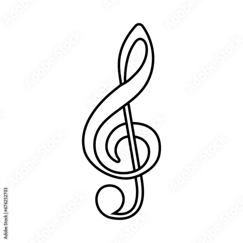 Treble clef vector icon. Music notes illustration sign. Music symbol. Notes logo.