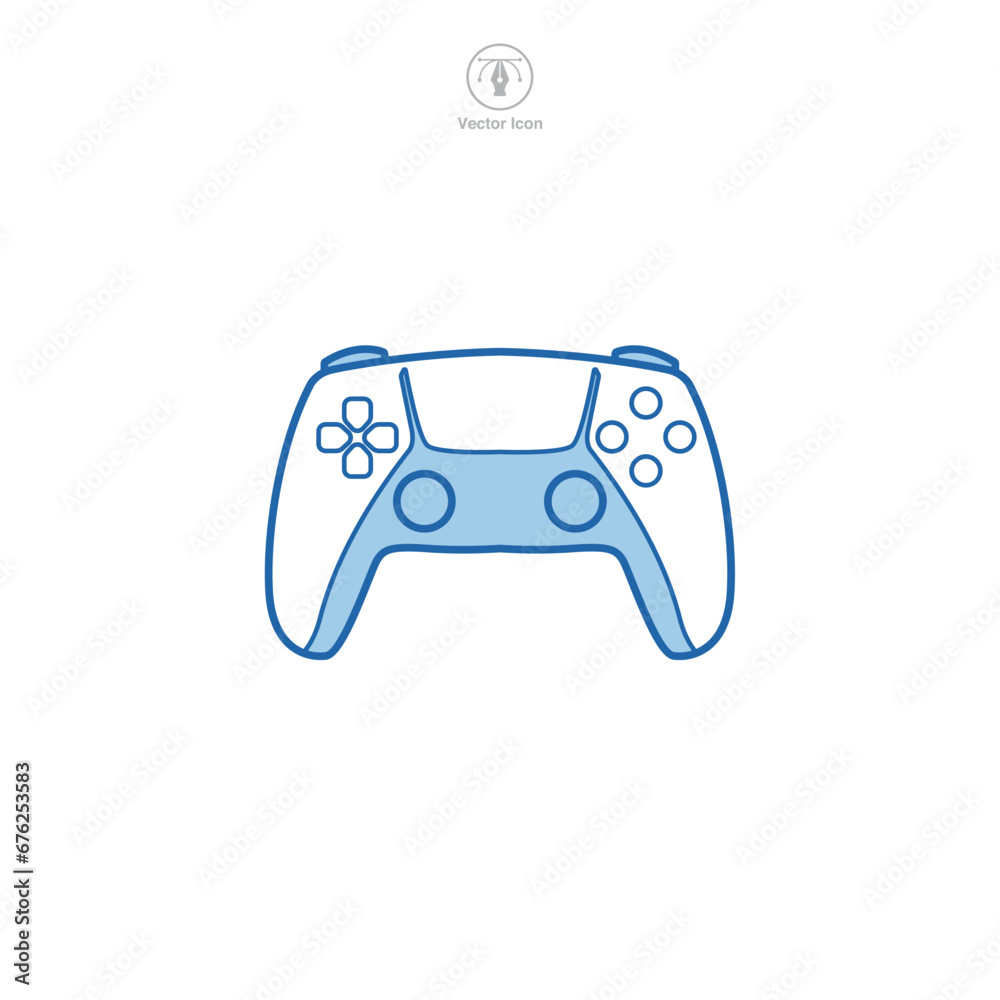 gamepad icon symbol vector illustration isolated on white background