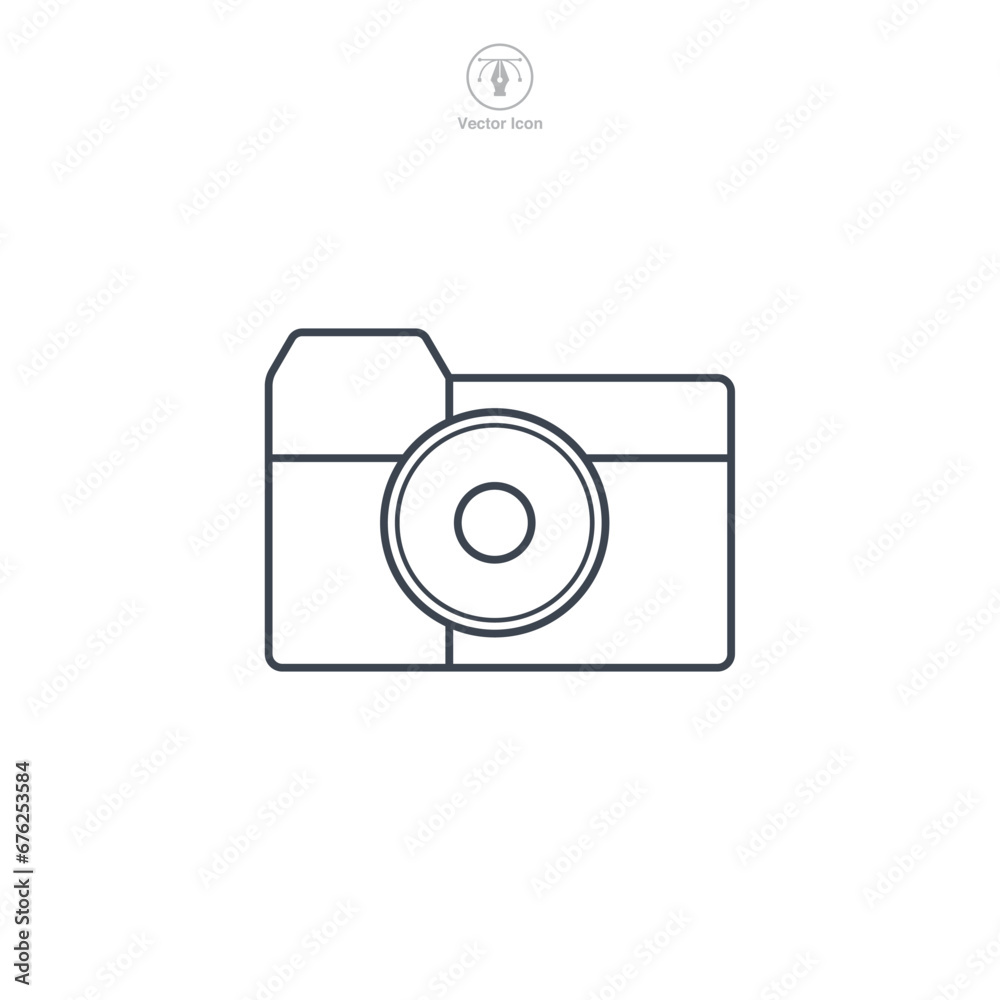 Camera icon symbol vector illustration isolated on white background Camera icon symbol vector illustration isolated on white background