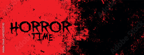 horror time sign on white background	
