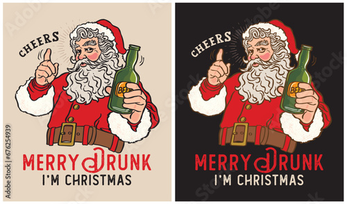 Foto Merry Drunk i'm Christmas-Santa Claus