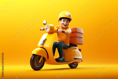 3d character delivery boy