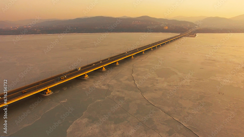 Low-water bridge. Vladivostok, Russia