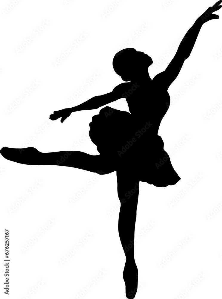 The Ballet Silhouette for dance  concept.