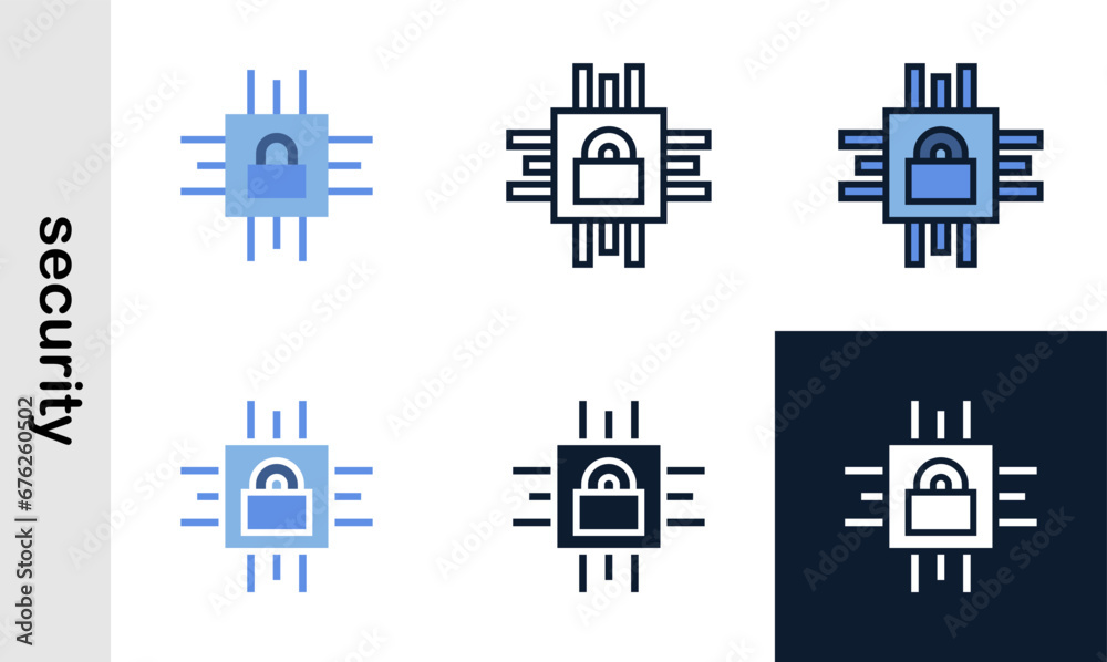 security illutration icons set. Simple security icons used web development. security illutration icons set. Simple security icons used web development.