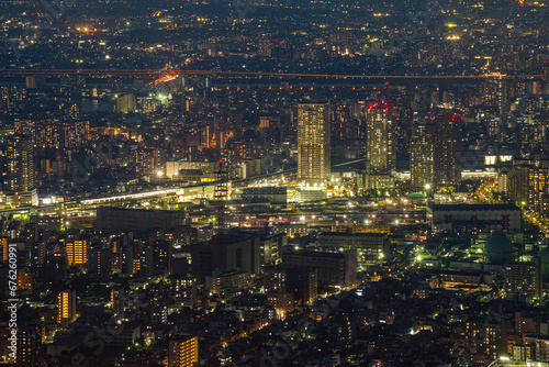 Night view of Tokyo city in Japan © Near