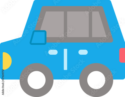 横向き・横から見た車のシンプルなイラスト