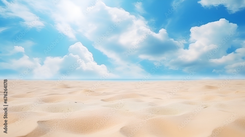 Sandy Dunes and Clear Blue Skies, A Low Angle View in Desert Paradise