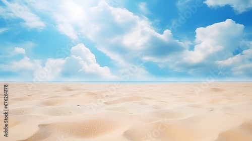 Sandy Dunes and Clear Blue Skies, A Low Angle View in Desert Paradise
