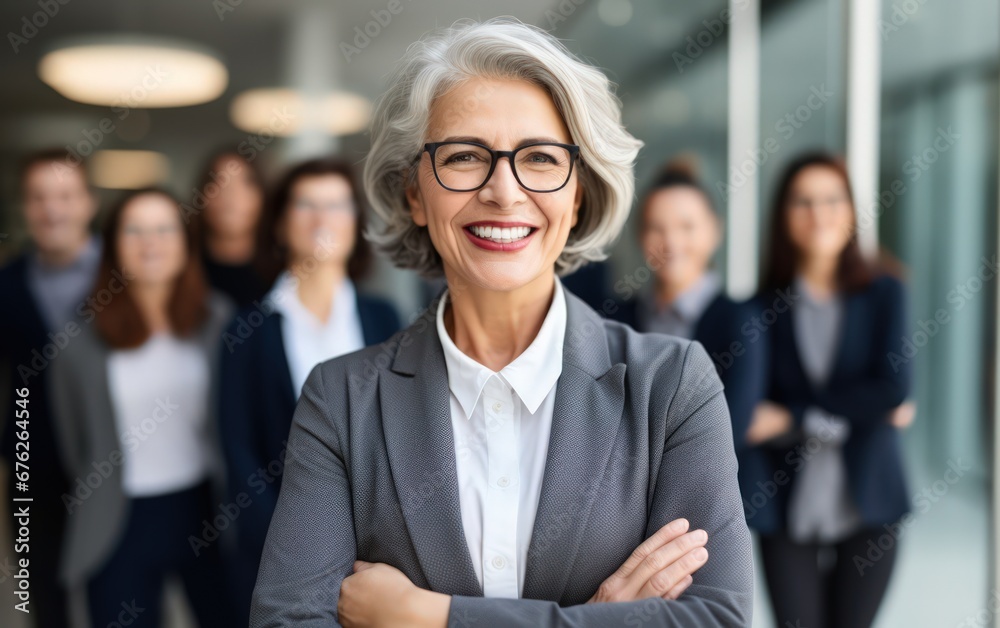Head shot portrait smiling multiethnic employees group with mature businesswoman executive team leader looking at camera, happy diverse colleagues posing for photo in office, unity and cooperation Head shot portrait smiling multiethnic employees group with mature businesswoman executive team leader looking at camera, happy diverse colleagues posing for photo in office, unity and cooperation