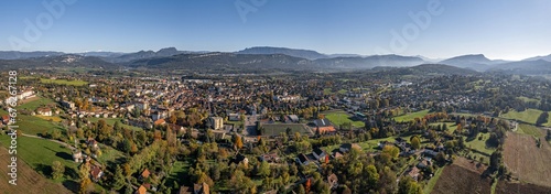 Belley vue de drone, Ain, Auvergne-Rhône-Alpes, France