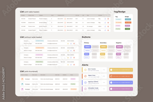 Product manage program platform UI design sources