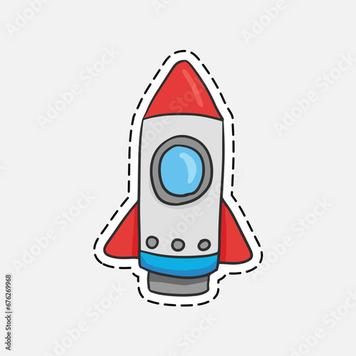 rocket hand drawn icon photo