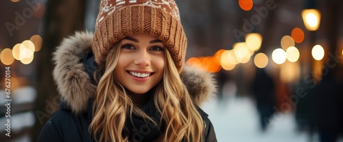 Young Woman Park Wearing Winter Clothing , Background Image For Website, Background Images , Desktop Wallpaper Hd Images