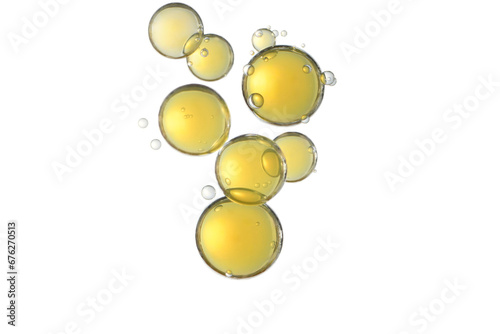 Yellow soap bubbles.