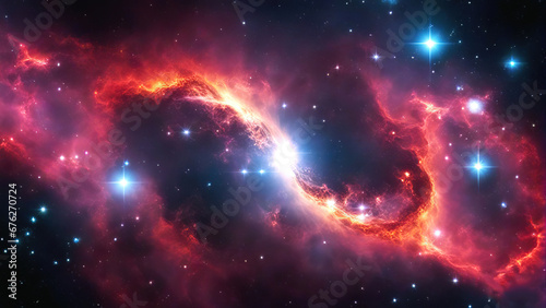 Abstract background with ne...