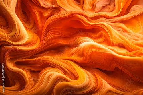 Fiery orange and radiant yellow in a mesmerizing blend of liquids.