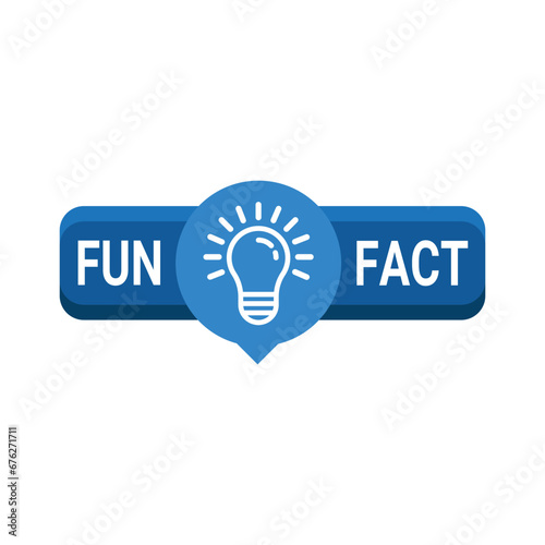 Fun Fact vector template post with idea bulb light icon sticker for social media background, quick tips blank template fyi modern graphic label vector