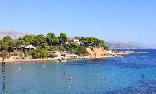 Fototapeta Naklejka Na Ścianę i Meble -  Firule Beach in sunny day in Split, Crotia