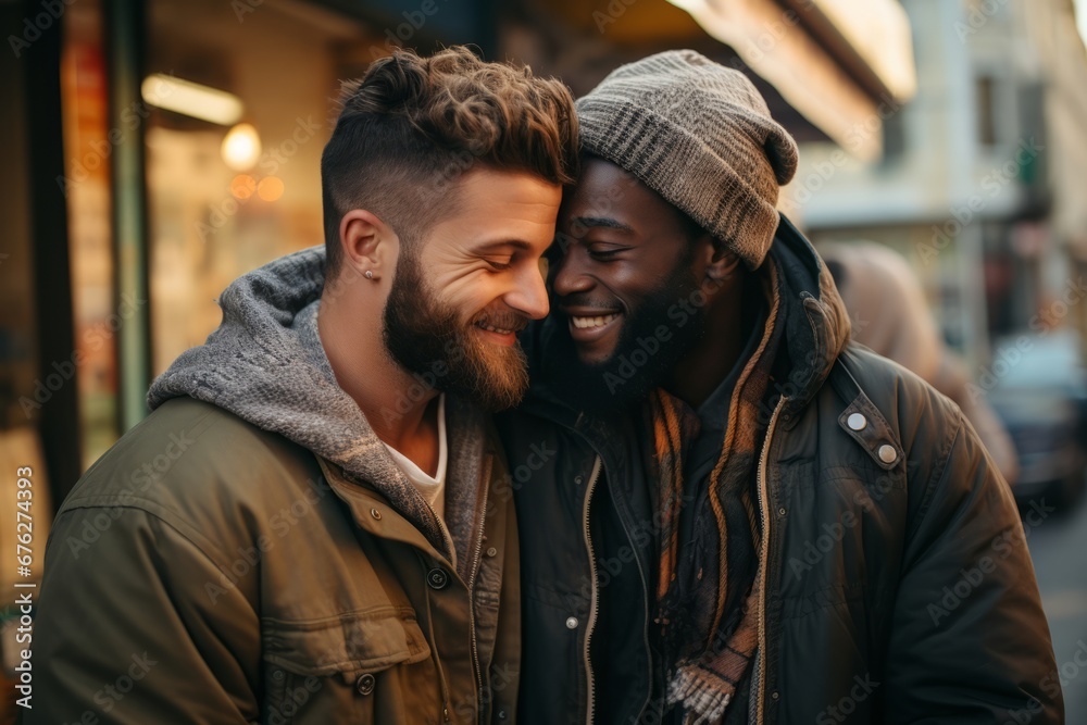 A Tender Embrace: A Painting of Love, Acceptance, and Connection. Two gay men kissing and sharing an intimate moment with each other. LGBTQI+ Love A Tender Embrace: A Painting of Love, Acceptance, and Connection. Two gay men kissing and sharing an intimate moment with each other. LGBTQI+ Love