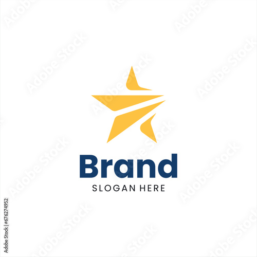 Upward Arrow Star Logo in yellow