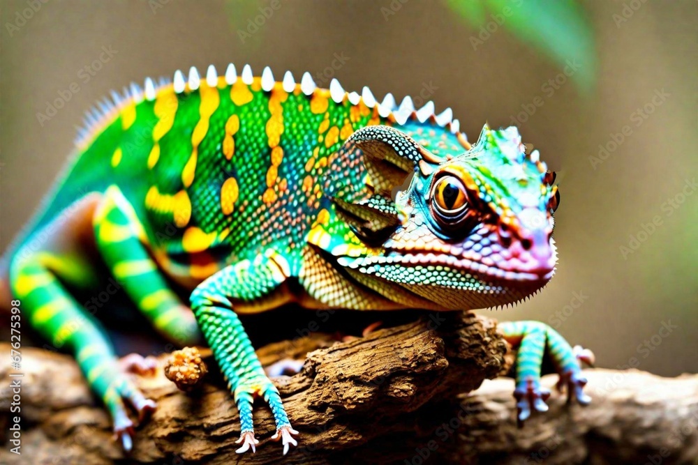 Obraz premium chameleon on a branch