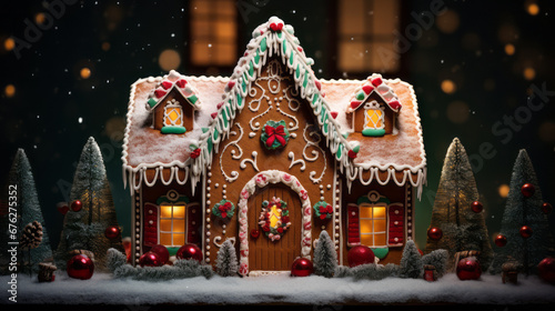 Christmas festive gingerbread house