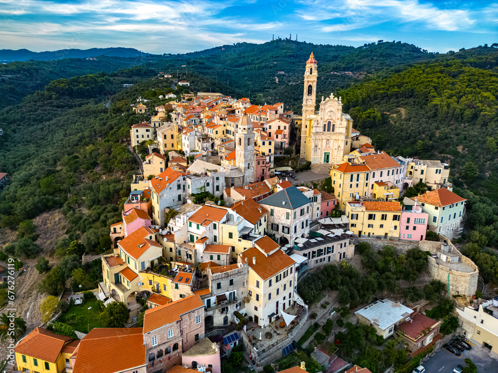 The village of Cervo on the Italian Riviera, Liguria, Italy
