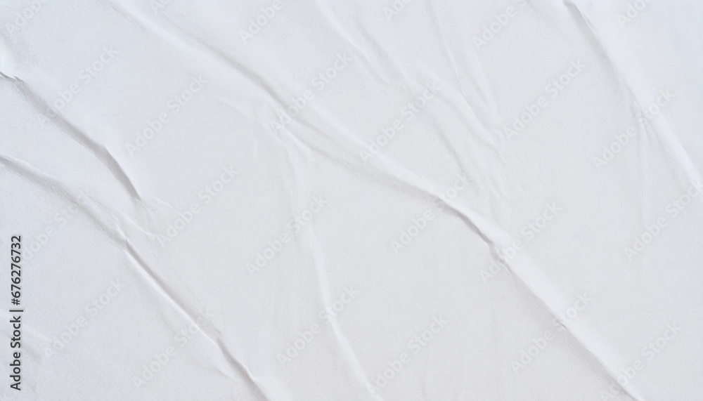 Obraz premium White Crinkled Paper Texture Background