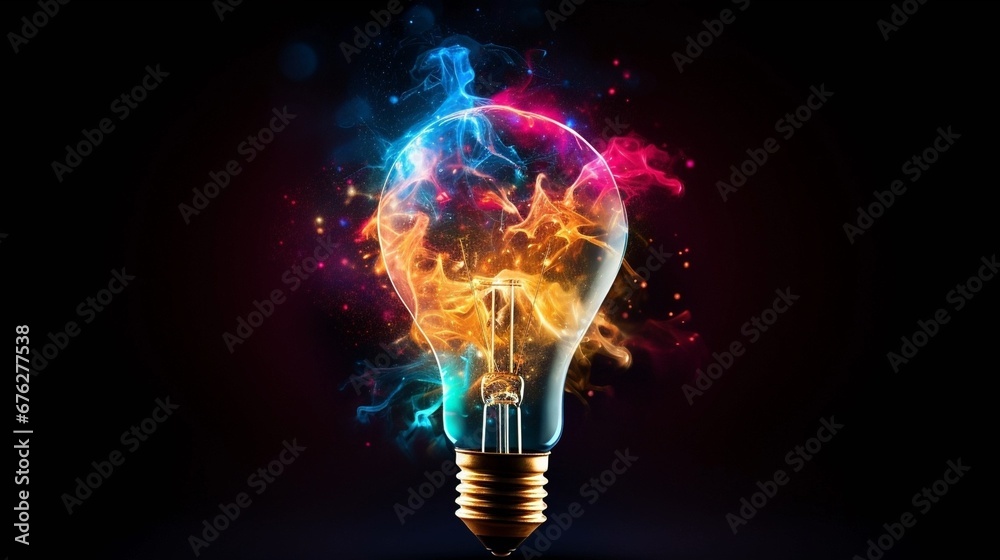 Creative light bulb which shows innovative concept Creative light bulb which shows innovative concept