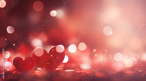 Valentine's day abstract background with copy space. AI