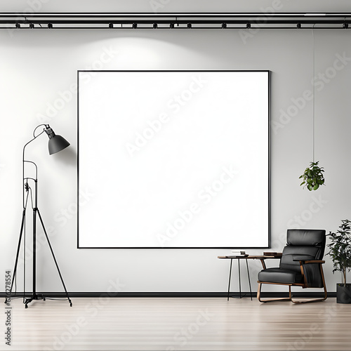 blank white, Wall Mockup for Office